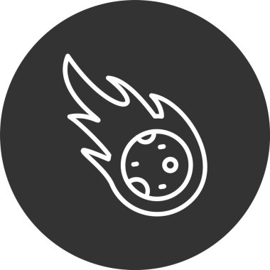 Meteorit Satırı Tersine Çevrilmiş Simge