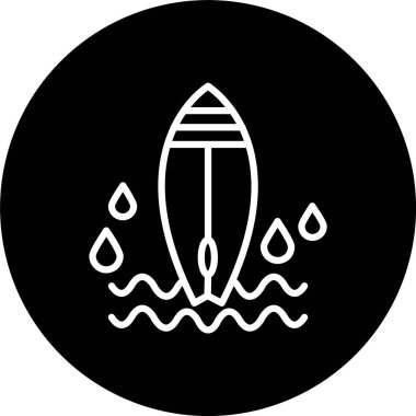 Sörf Çizgisi Tersine Çevrilmiş Simge