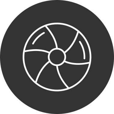 Plaj Topu Çizgisi Tersine Çevilmiş Simge