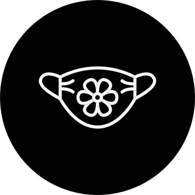 Yüz Maskesi Satırı Tersine Çevrilmiş Simge