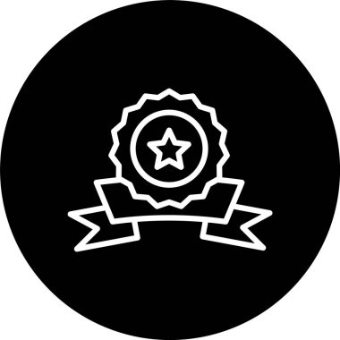 Kaliteli Rozet Satırı Tersine Çevrilmiş Simge