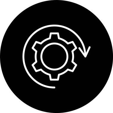 Mekanik Satır Tersine Çevrilmiş Simge