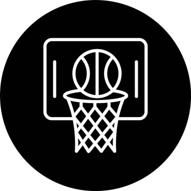 Basketbol Çizgisi Tersine Döndürülmüş Simge