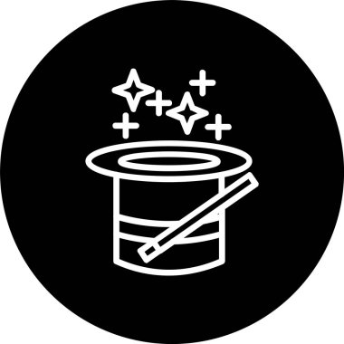 Sihirli Şapka Satırı Ters Döndürülmüş Simge