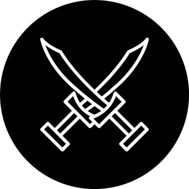 Kılıç Satırı Tersine Çevrilmiş Simge