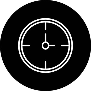 Duvardaki Saat Çizgisi Tersine Çevrilmiş Simge