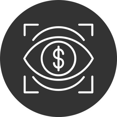 Vision Line Inverted Icon clipart