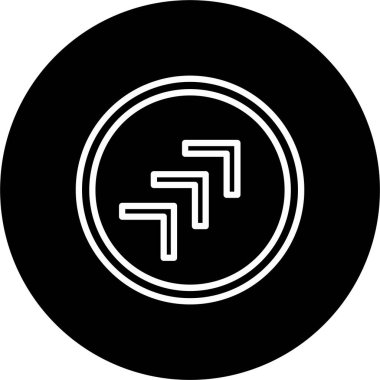 Sağ Ok Satırı Tersine Çevrilmiş Simge