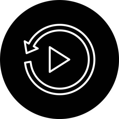 Satır Tersine Çevrilmiş Simgeyi Yeniden Oynat