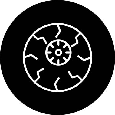 Ürkütücü Göz Hattı Tersine Çevrilmiş Simge