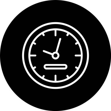 Duvardaki Saat Çizgisi Tersine Çevrilmiş Simge