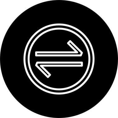 Sağ Sol Ok Satırı Tersine Çevrilmiş Simge