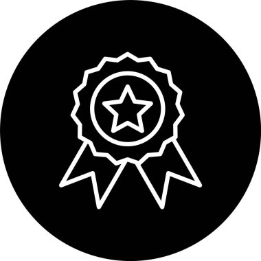 Kaliteli Rozet Satırı Tersine Çevrilmiş Simge