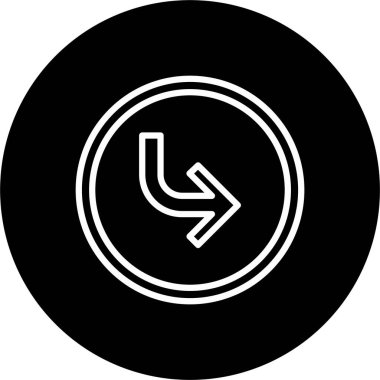 Sağ Ok Satırı Tersine Çevrilmiş Simgeyi Çevir