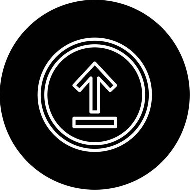 Yukarı Ok Satırı Tersine Çevrilmiş Simge