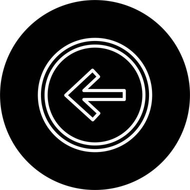 Sol Ok Satırı Tersine Çevrilmiş Simge