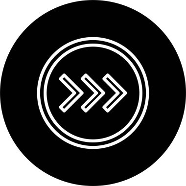 Hızlı İleri Ok Satırı Tersine Döndürülmüş Simge