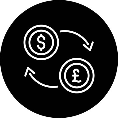 Para Takas Satırı Tersine Çevrilmiş Simge