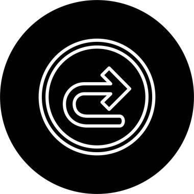 Sağ Ok Satırı Tersine Çevrilmiş Simgeyi Çevir