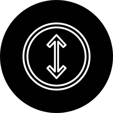 Aşağı Ok Satırı Tersine Döndürülmüş Simge