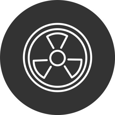 Nükleer Enerji Hattı Tersine Çevrilmiş Simge