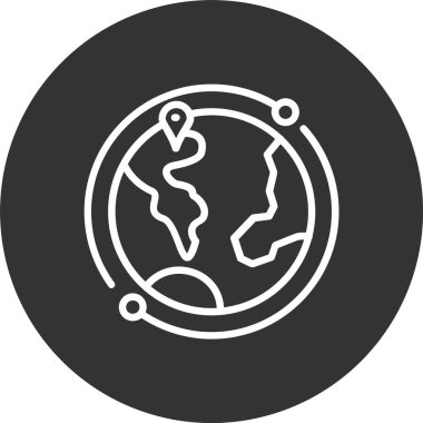 Dünya Satırı Tersine Döndürülmüş Simge