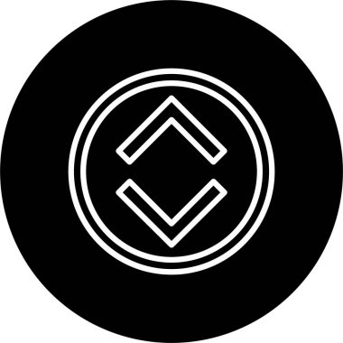 Yukarı ve Aşağı Ok Satırı Tersine Çevrilmiş Simge