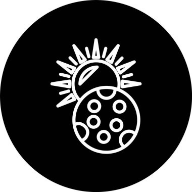 Ay ve Güneş Çizgisi Tersine Çevrilmiş Simge