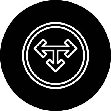 T Junction Satırı Tersine Çevrilmiş Simge