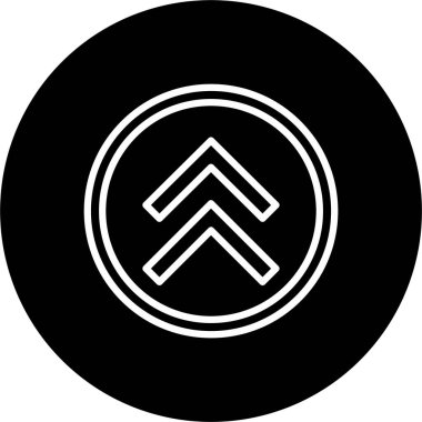 Yukarı Ok Satırı Tersine Çevrilmiş Simge