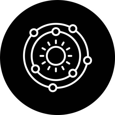 Güneş Sistemi Çizgisi Tersine Çevrilmiş Simge