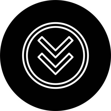 Aşağı Ok Satırı Tersine Çevrilmiş Simge