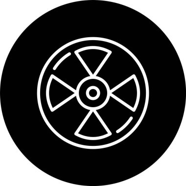 Radyasyon İmza Satırı Tersine Çevrilmiş Simge