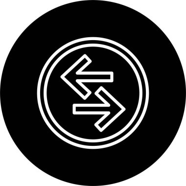 Sol Sağ Ok Satırı Tersine Çevrilmiş Simge