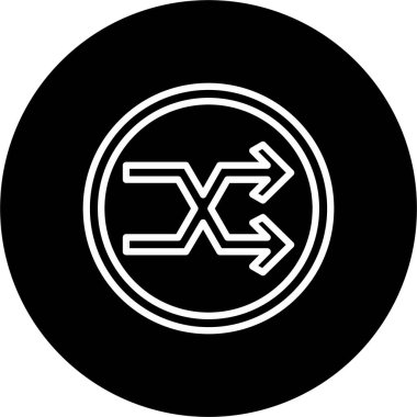 Ok Satırını Karıştır Tersine Çevrilmiş Simge