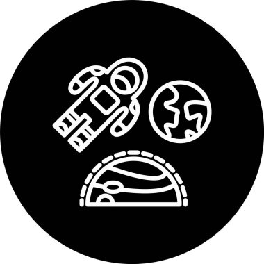 Astronot Satırı Tersine Çevrilmiş Simge