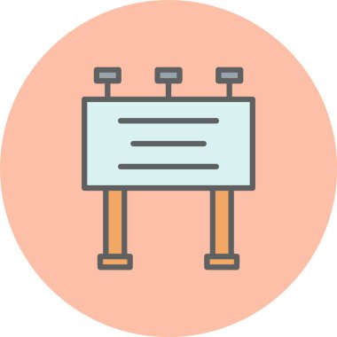 Billboard Satırı Dolu Çember Simgesi