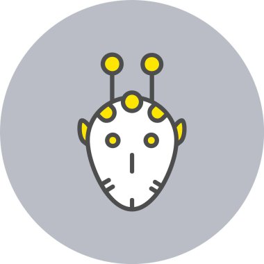 Uzaylı Satırı Dolu Çember Simgesi