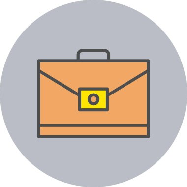 Atache Dosya Satırı Dolu Çember Simgesi