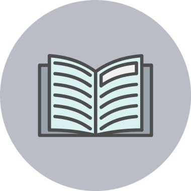 Kitap Satırı Dolu Çember Simgesi