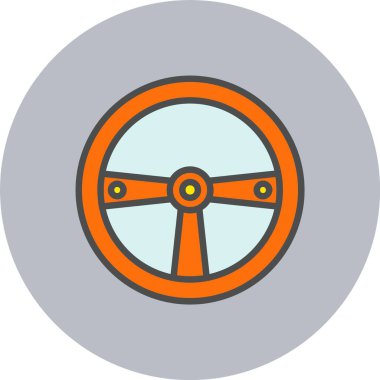 Yarış Satırı Dolu Çember Simgesi