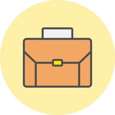 Çanta Satırı Dolu Çember Simgesi