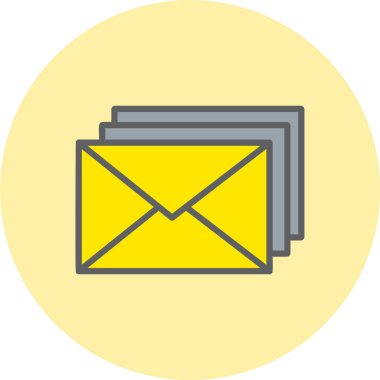 E- posta Satırı Dolu Çember Simgesi