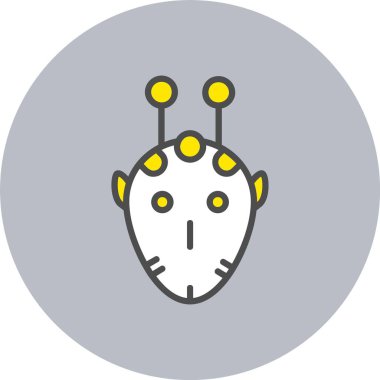 Uzaylı Satırı Dolu Çember Simgesi