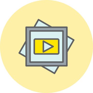 Ortam Satırı Dolu Çember Simgesi