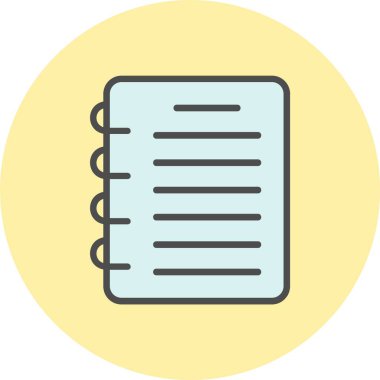 Not Satırı Dolu Çember Simgesi