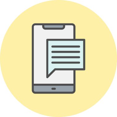 Telefon Hattı Dolu Çember Simgesi