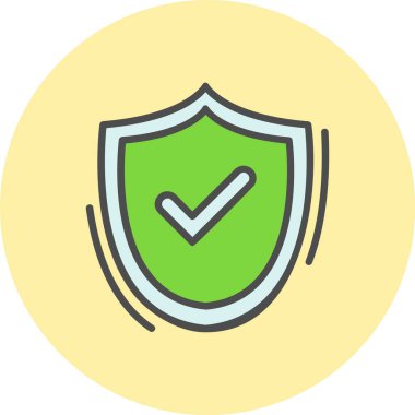 Kalkan Satırı Dolu Çember Simgesi