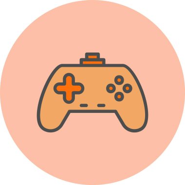 Oyun Pad Satırı Dolu Çember Simgesi