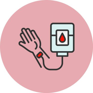 Kan Bağışı Hattı Çember Simgesi Dolu